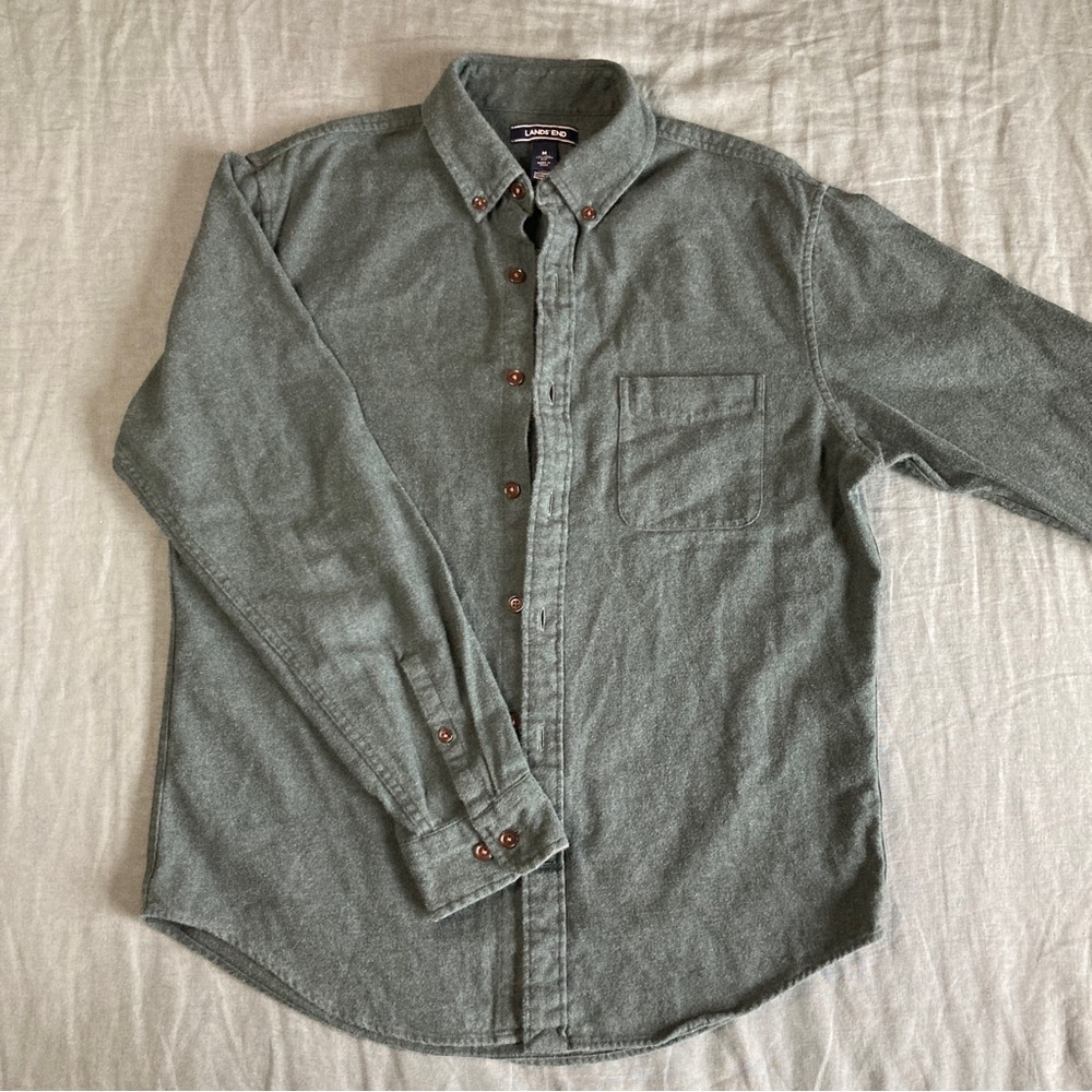 Green Flannel Button Shirt | Land’s End